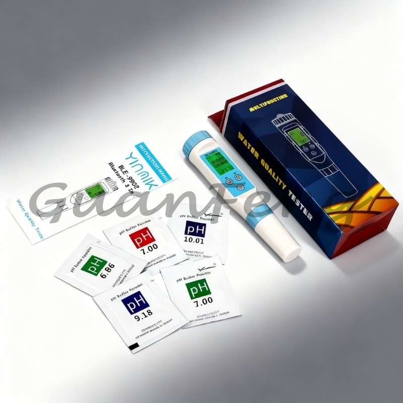 Ph Meter Digital Water Tester - Digitales Multifunktions-Wasserqualitätsmessgerät, 3-in-1 pH/EC/Temperatur-Wassertester für Hydroponiksysteme