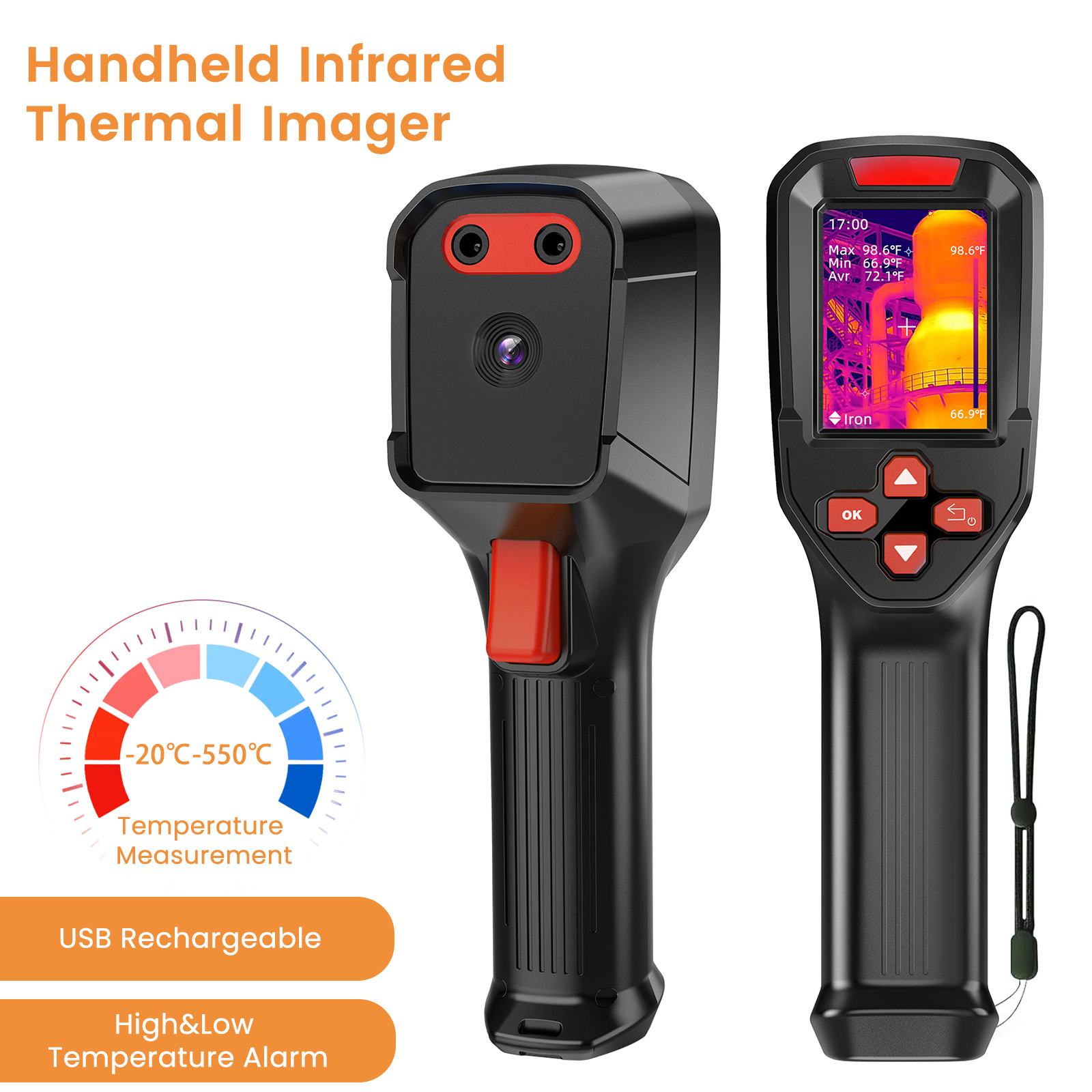 Thermal Imaging Camera Pcb Repair - USB-wiederaufladbare Wärmebildkamera HD IR 240×240 -20