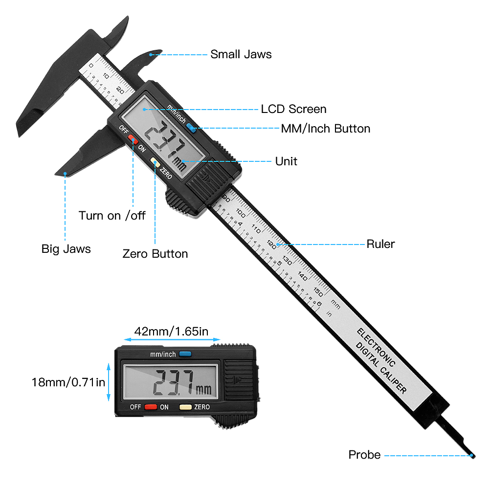 150 mm elektronischer digitale – Digital Caliper 150Mm Stainless Steel Bewertung und Preis
