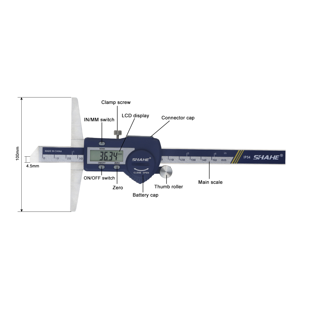 SHAHE 150/200/300 mm elektroni – Digital Caliper 150Mm Stainless Steel Bewertung und Preis