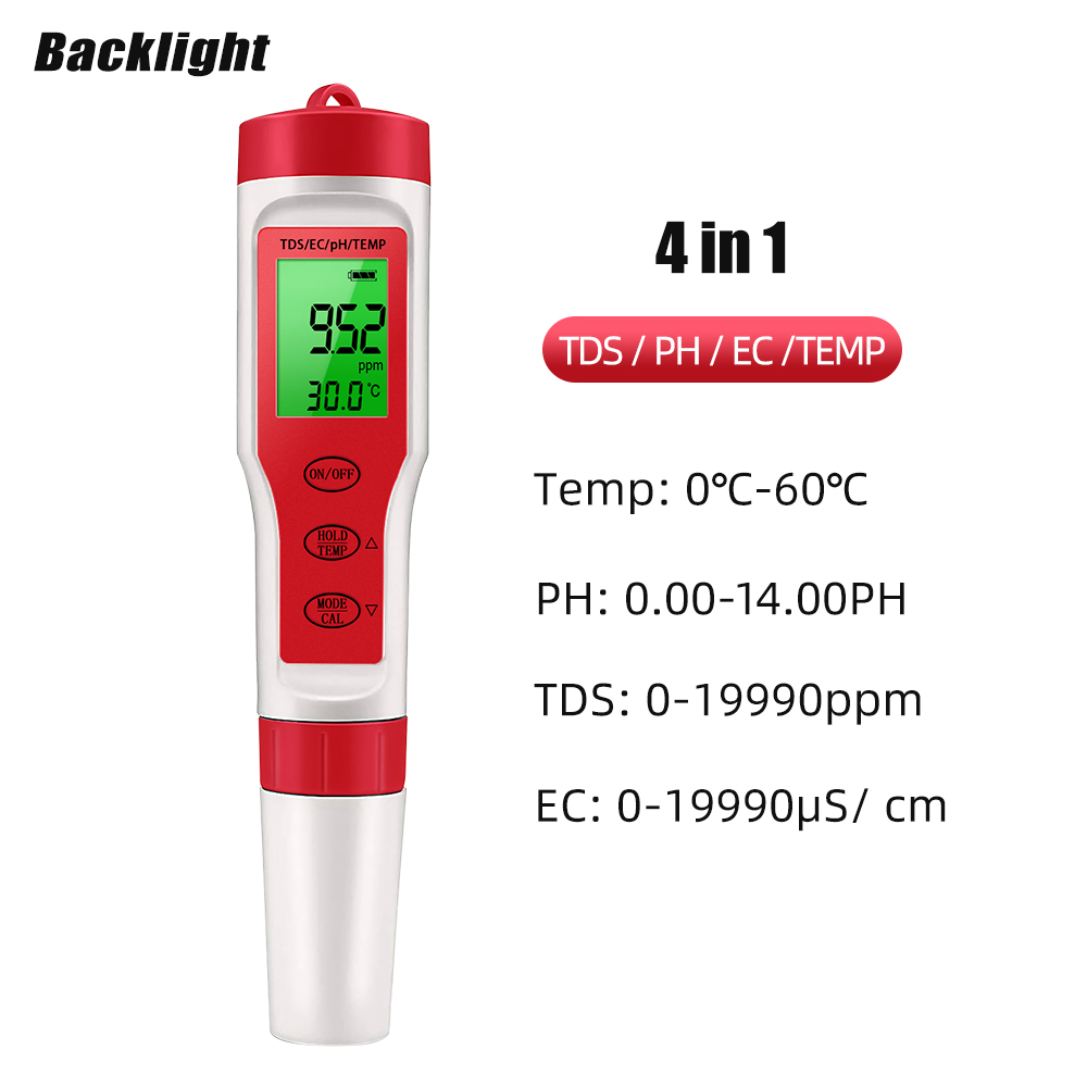 4 IN 1 TDS PH-Messgerät PH/TDS – Ph Meter Digital Water Tester Bewertung und Preis